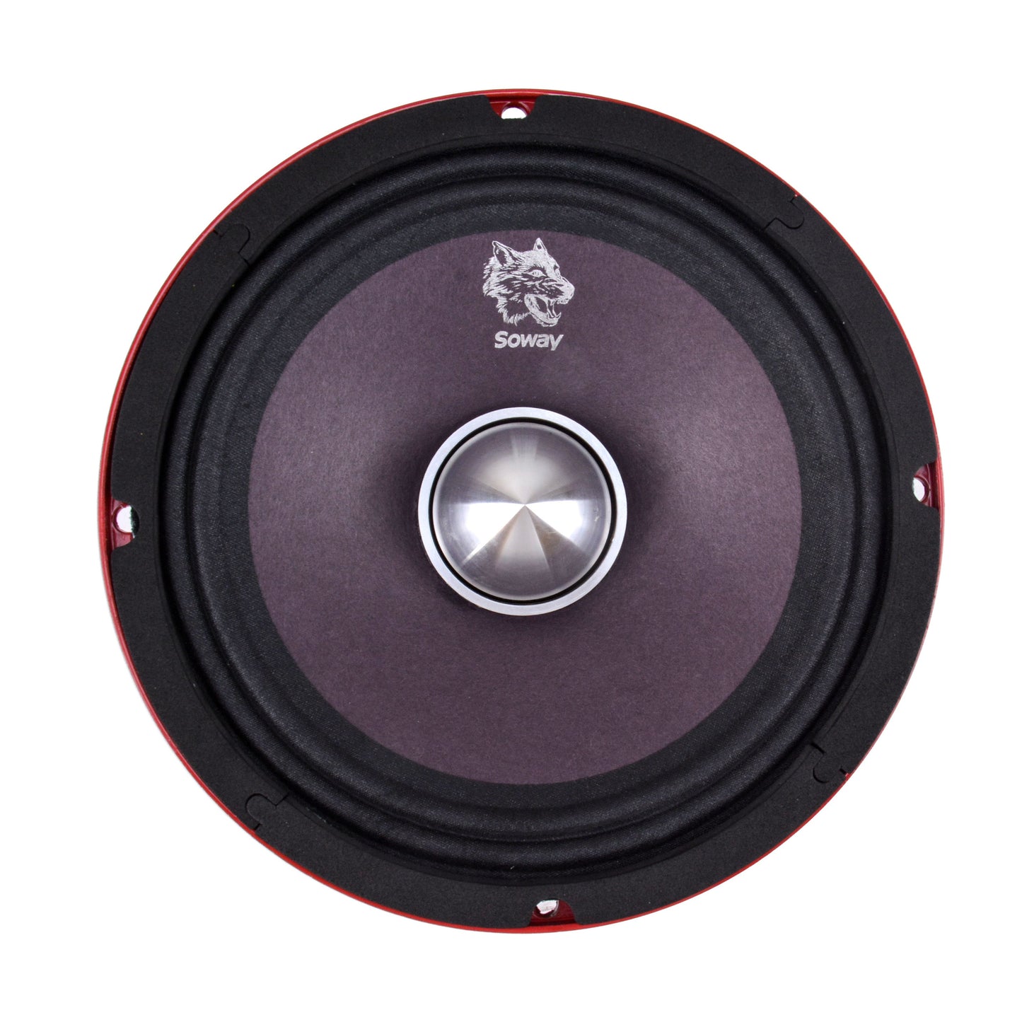 Soway SW-P8R 8" 600W Peak 300W RMS Midrange Speaker (Red Iron Basket)