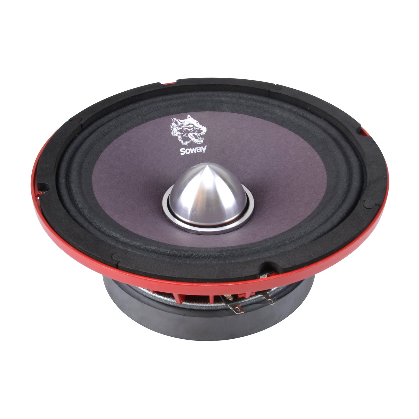 Soway SW-P6R 6.5" 200W Peak 100W RMS Midrange Speaker (Red Iron Basket)