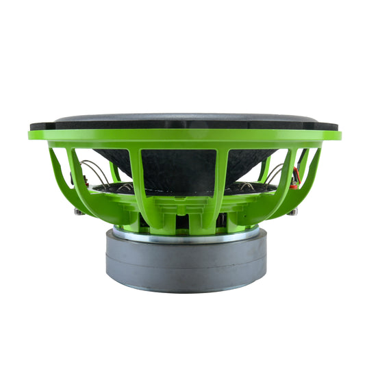 Soway NG-1217GR 12" 2000W Peak 1000W RMS 4Ω+4Ω Subwoofer (Green Aluminum Basket)